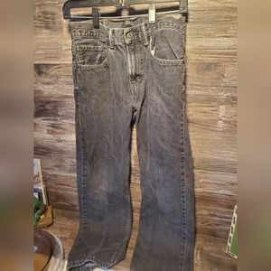 Levis Jeans 505 Regular Fit Straight Leg Black Size 16 Reg 28x28 Teen